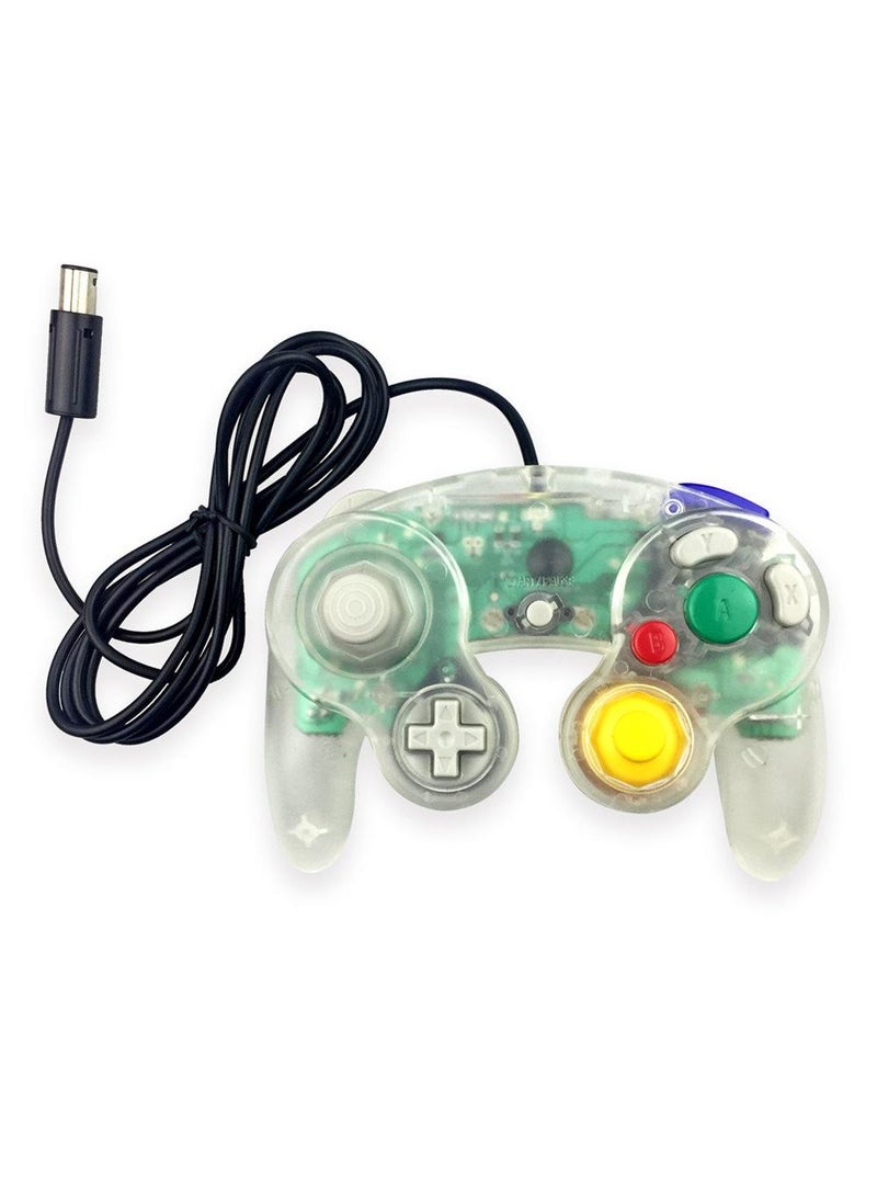 NGC Controller - Classic Wired for Wii Gamecube - Clear White - Authentic Gaming Experience