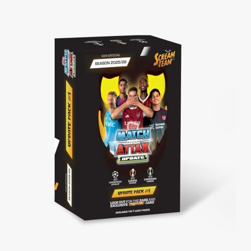 Topps UEFA Champions League Match Attax Update Collection 2025 Trading and Collectible Card Game (Scream Team Pack #1) - Image 1