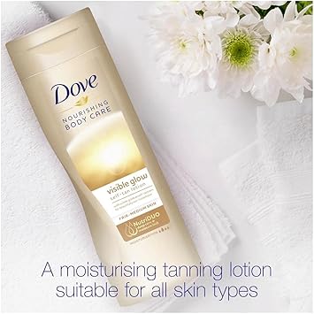 Dove 3 Pack of Dove Nourishing Body Care Visible Glow Gradual SelfTan Fair to Medium Body Lotion 400ml - Image 4