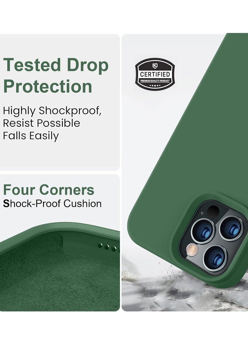 بورتوني جراب iPhone 14 Pro من السيليكون السائل مضاد للخدش ومضاد لبصمات الأصابع وغطاء واقٍ مقاوم للصدمات ناعم حريري الملمس لهاتف Apple iPhone 14 Pro - Image 5