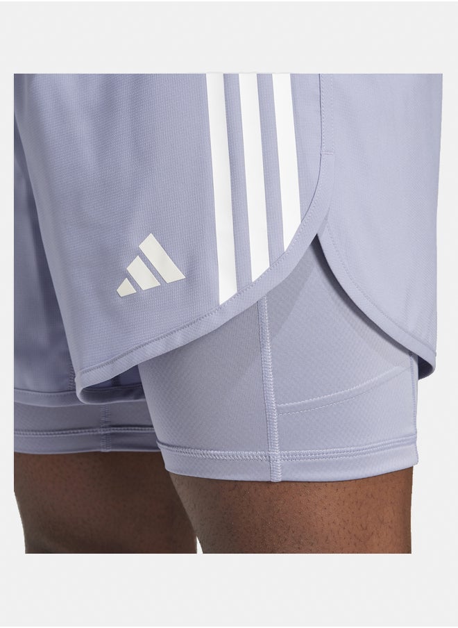 Adidas Own the Run 3-Stripes 2-in-1 Shorts  - Image 3