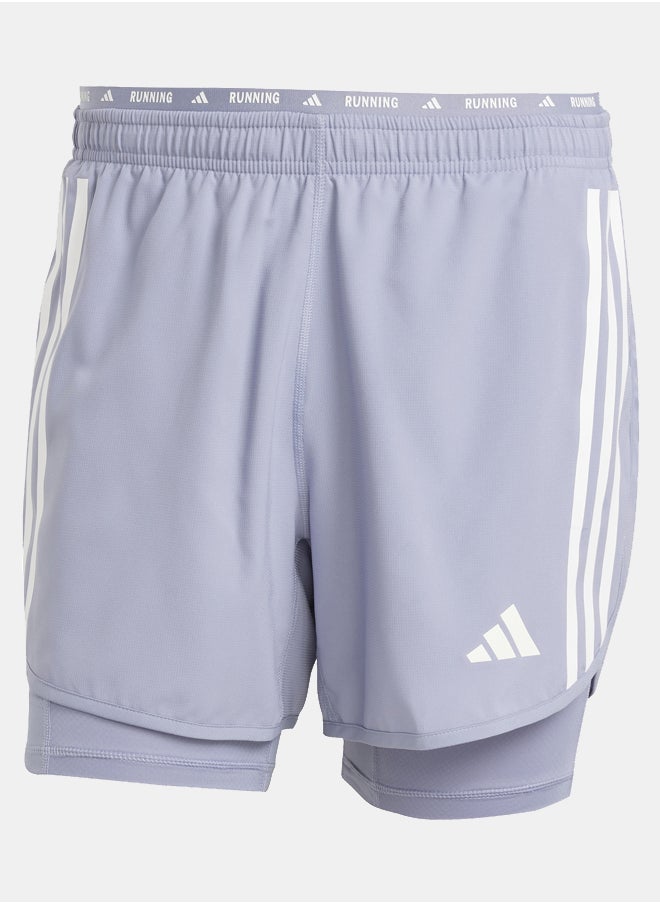 Adidas Own the Run 3-Stripes 2-in-1 Shorts  - Image 2