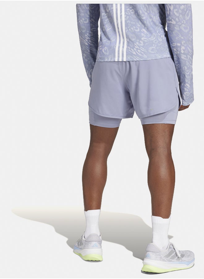 Adidas Own the Run 3-Stripes 2-in-1 Shorts  - Image 4