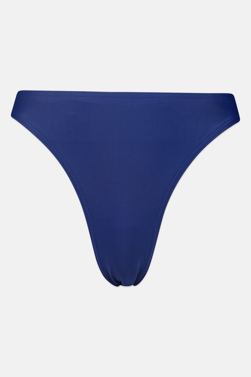 Adidas Women Brand Logo Swimwear Bikini Bottom, Navy - Image 1