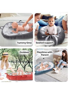 Moro Moro Soft Cotton & Velvet Baby Nest – Breathable & Adjustable for Newborns  - Image 3