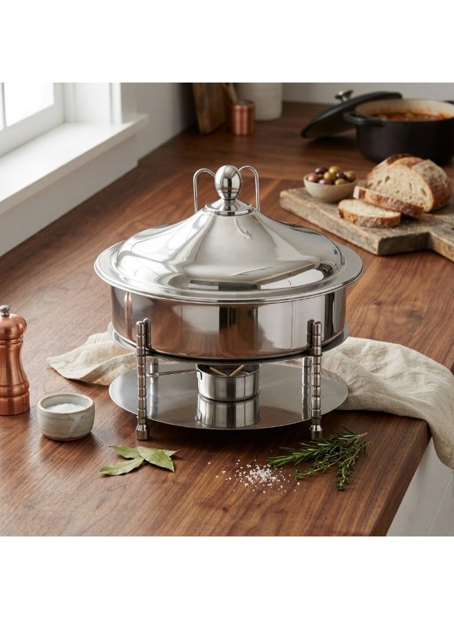 ماكسيما سخان بوفية بيضاوي استيل غير قابل للصدأ لتسخين الطعام مزود بغطاء سعة 4 لتر - Image 1