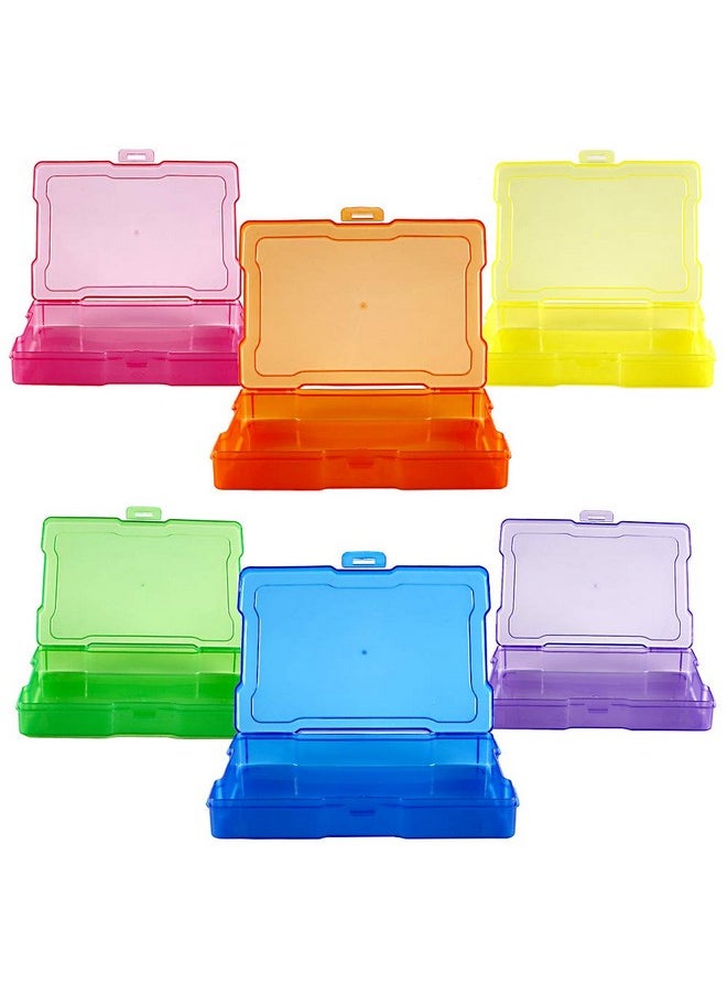 Novelinks Transparent 4" X 6" Photo Storage Boxes Photo Organizer Cases Photo Keeper Picture Storage Containers Box For Photos 6 Pack (Multi Colored)  - Image 4