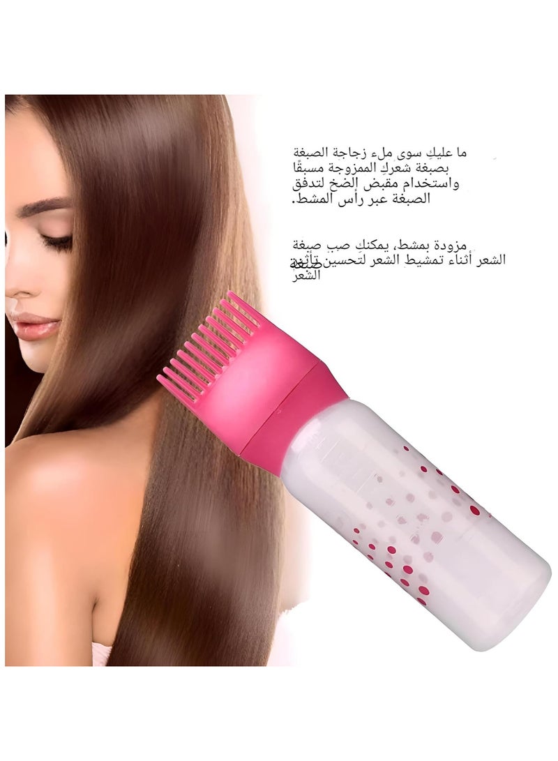 زجاجة بلاستيكية برأس على شكل مشط لتوزيع الزيت - متعدد الالوان - Image 1