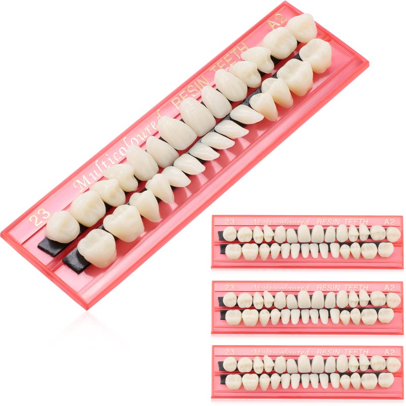 Nuanchu 4 Sets Tooth Repair Kit for Filling The Missing Broken Tooth and Gaps Thermal Beads Replacement Kit Denture Fake Teeth, 112 Pieces, 23 A2 - Image 1