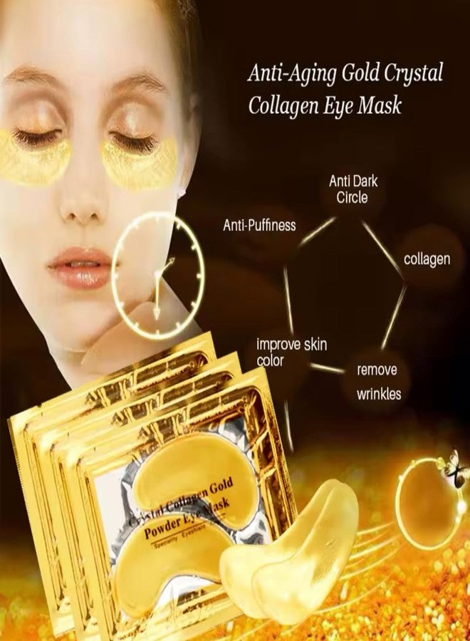 Crystal Collagen Gold Under Eye Mask Patches, Anti-Aging Treatment, 24K Gold Powder Formula (5 pair) - Image 4