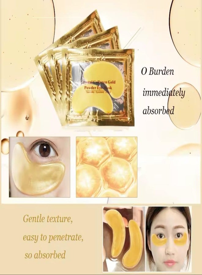 Crystal Collagen Gold Under Eye Mask Patches, Anti-Aging Treatment, 24K Gold Powder Formula (5 pair) - Image 5