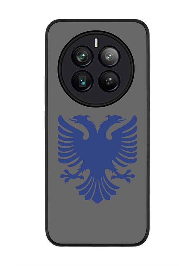 Stylizedd جراب بحافة سوداء متينة لهاتف Realme 12 Pro / Realme 12 Pro Plus 5G، جراب رفيع وناعم من مادة TPU المرنة - Albanian Eagle - Image 1
