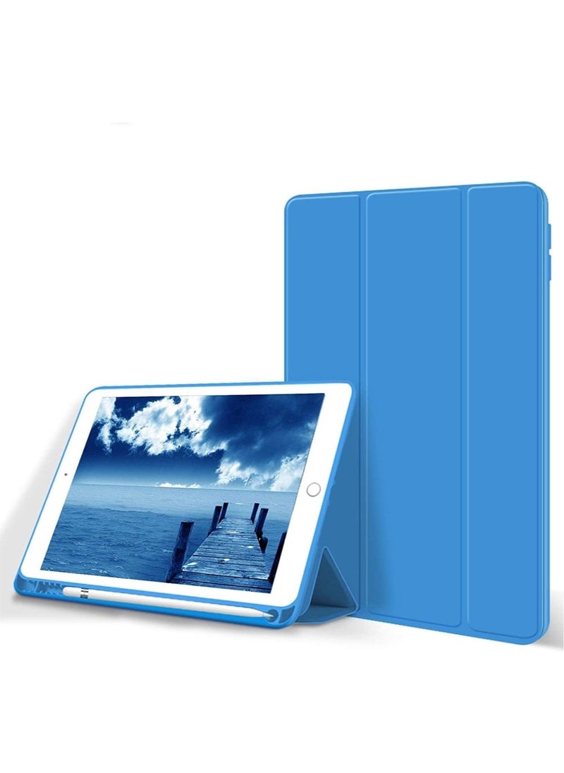 ELTRAZONE iPad 9th/8th/7th Generation case (2021/2020/2019) iPad 10.2-Inch Case with Pencil Holder [Sleep/Wake] Slim Soft TPU Back Smart Magnetic Stand Protective Cover Cases - Image 1