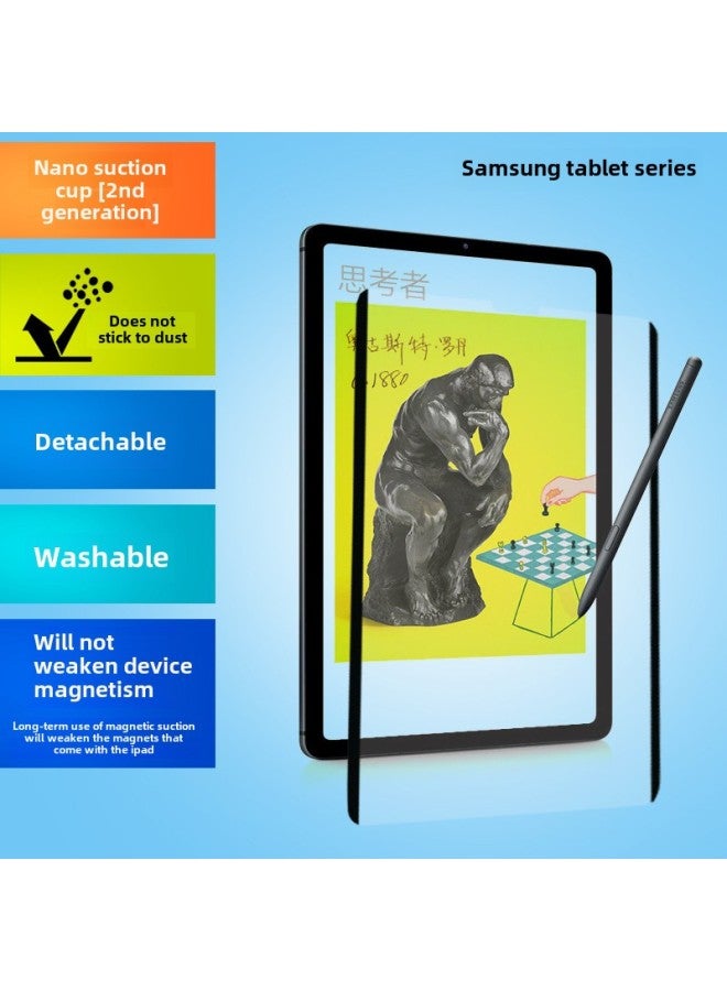 Nano Suction Cup 2 Generation Removable Paper Film For Samsung Galaxy Tab S8 S7 Painting Writing Paper Film-Color:Nano 2 Generation Detachable Paper Film 】-Dimensions:Galaxy Tab S8+ / S7+ / S7 FE LTE - Image 1