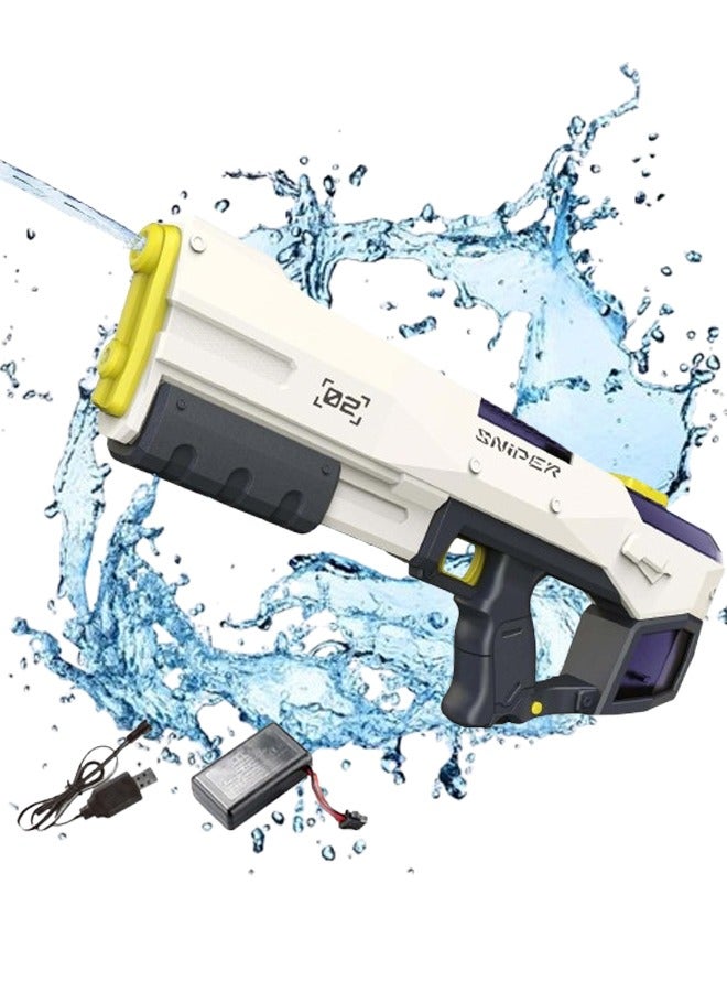 Electric Water Gun Auto Suction Water Guns for Adults & Kids Battery Powered Squirt Gun Water Blaster Range up to 32 F Tfor Beach Outdoor Activities (E)  - Image 1