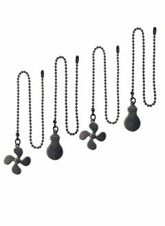 Y&D Ceiling Fan Pull Chain Extender Chains Extension Bronze Pendant 12 Inch Ornament with Ball Connector 4 Pieces  - Image 1