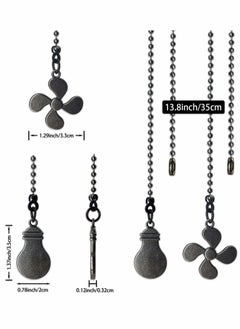 Y&D Ceiling Fan Pull Chain Extender Chains Extension Bronze Pendant 12 Inch Ornament with Ball Connector 4 Pieces  - Image 4
