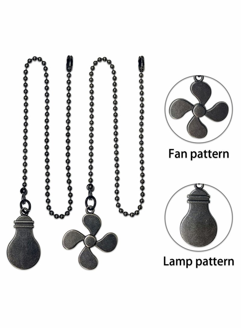 Y&D Ceiling Fan Pull Chain Extender Chains Extension Bronze Pendant 12 Inch Ornament with Ball Connector 4 Pieces  - Image 2