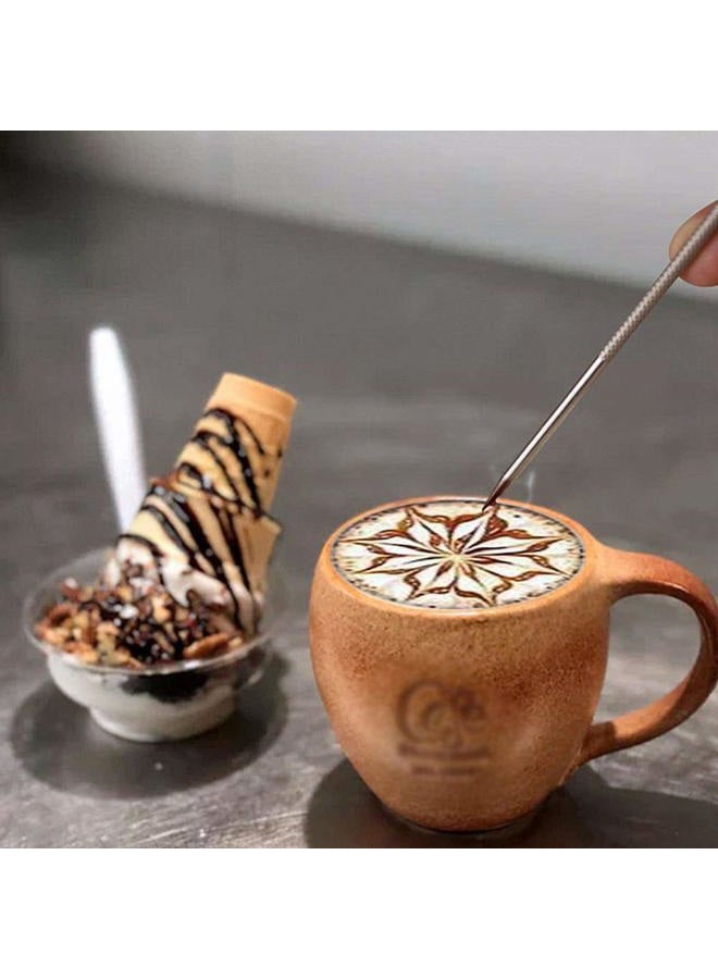 PZRT 304 Stainless Steel Coffee Art Pen Barista Cappuccino Espresso Coffee Decorating Latte Art Pen Fancy Cafe Tool - Image 3