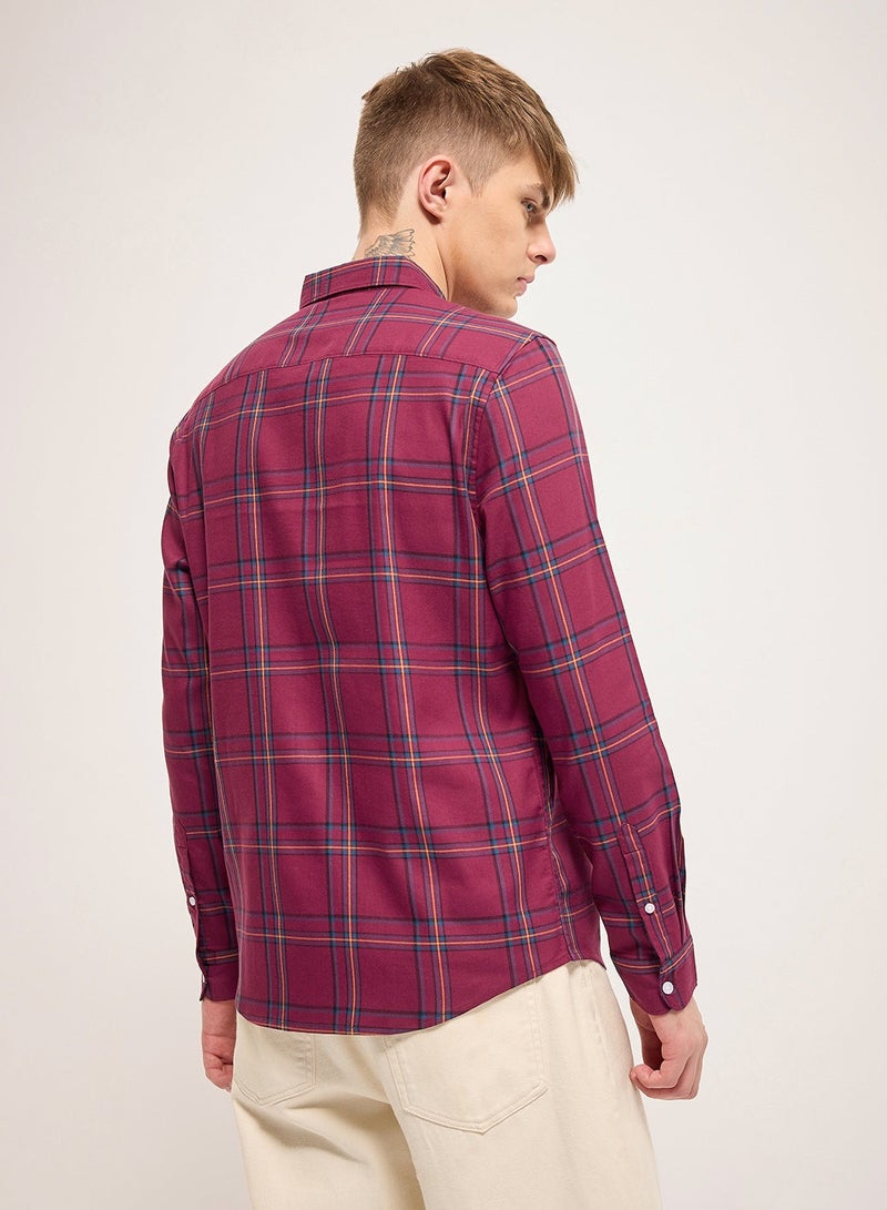 THE BEAR HOUSE Cotton Shirt for Men | Slim Fit, Long Sleeve, Casual or Formal Button-Down | Soft, Breathable Fabric for Work, Everyday, & All-Season Wear in Stylish - Image 2