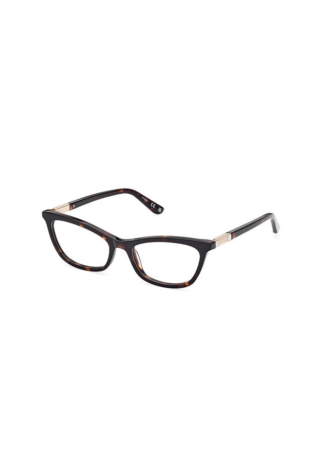 GUESS Women's's Rectangular Eyeglass Frames Dark Havana GUESS GU5019805252 52 mm - Image 1