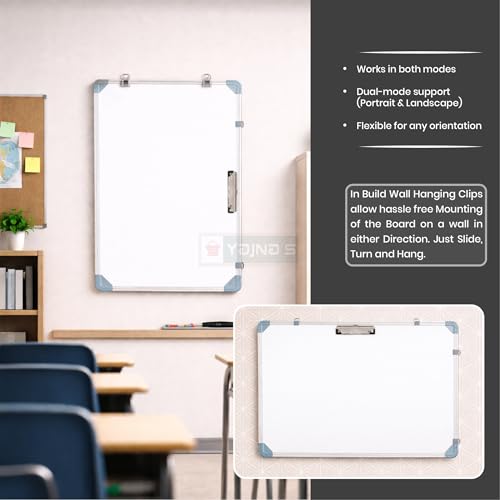 YAJNAS Non-Magnetic Dry Erase White Board 16x24 Inches with Stand | Table Top Standing Whiteboard for Study, Memo, to-Do List | Portable Desk White Board with Paper Clip, Marker & Duster (1.5x2 Feet) - Image 4