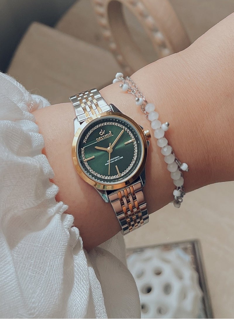 ديفوشي ساعة نسائية ديفوشي استيل بلون فضي و ذهبي - Image 1