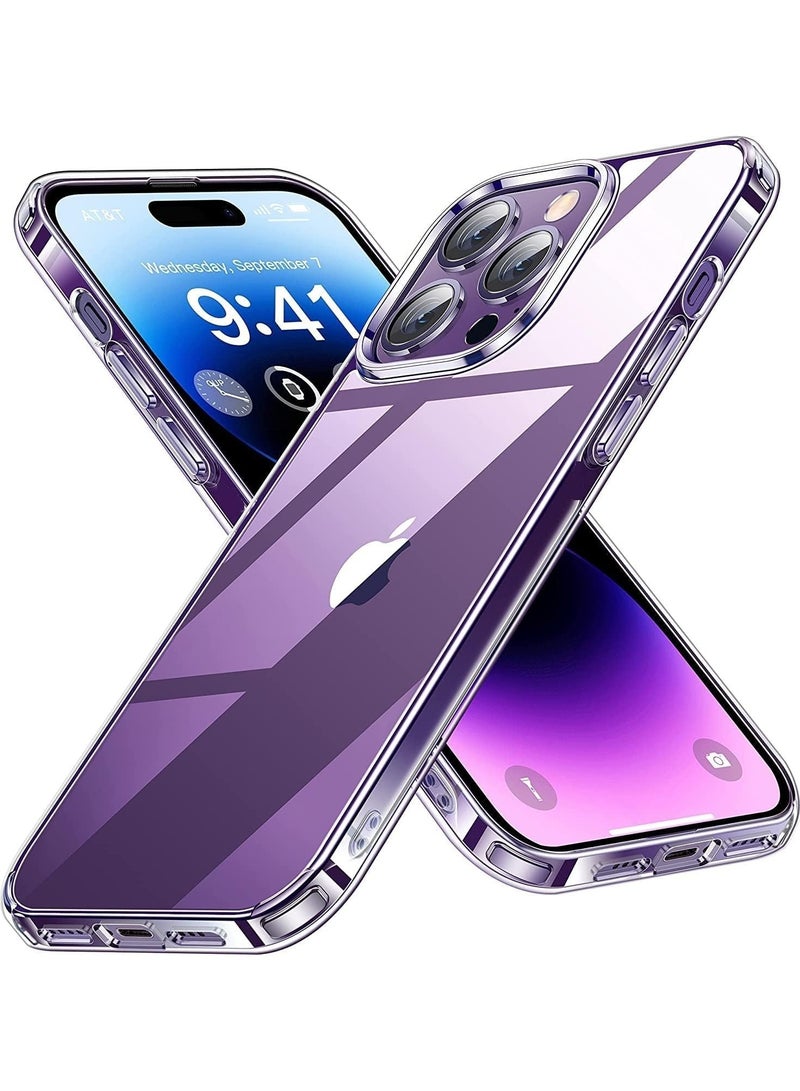 Clear iPhone Case for iPhone 14 Pro Anti-yellowing Anti-drop Anti-Scratch Comfortable Grip Shock Absorption Hard Back Anti-Explosion Back Ultra Thin Full Cover Case Clear Cover Compatible with iPhone 14 Pro - Image 1
