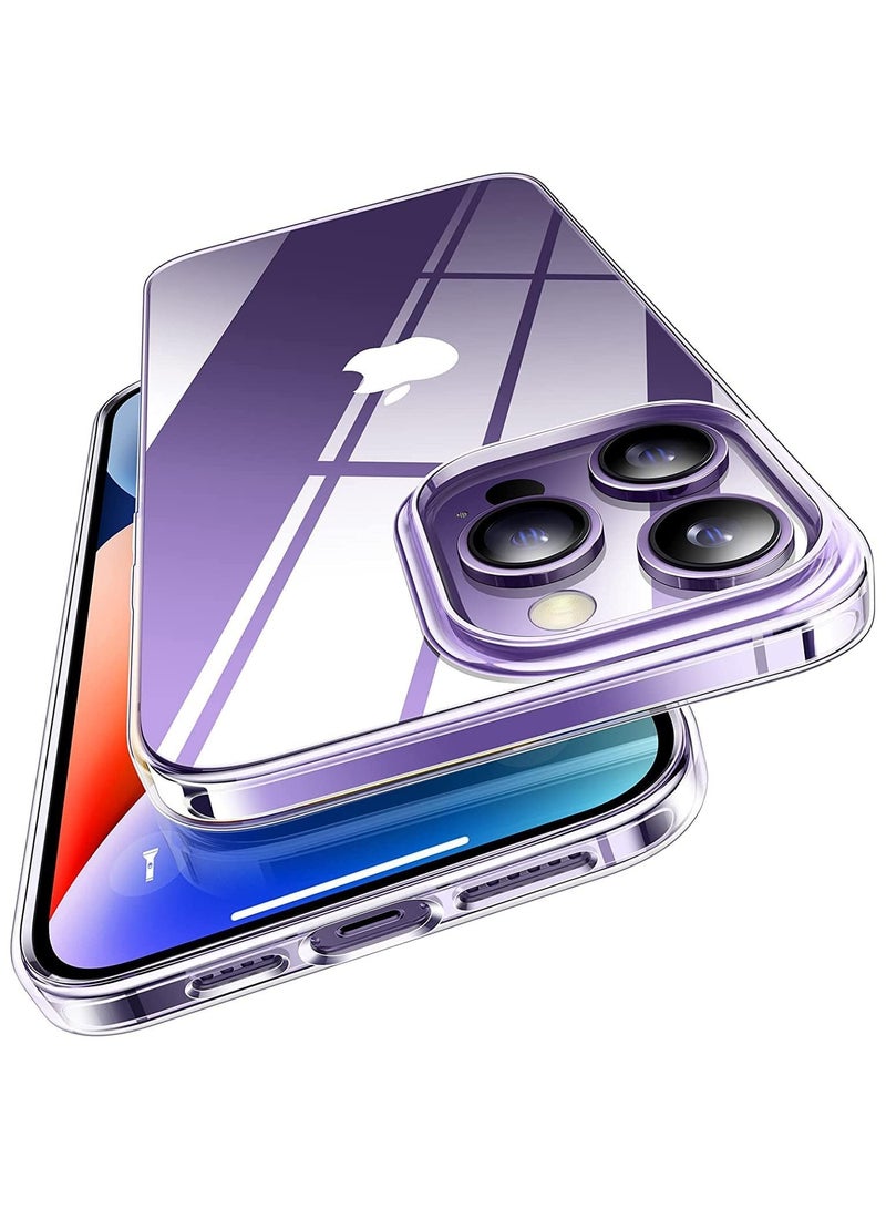 Clear iPhone Case for iPhone 14 Pro Anti-yellowing Anti-drop Anti-Scratch Comfortable Grip Shock Absorption Hard Back Anti-Explosion Back Ultra Thin Full Cover Case Clear Cover Compatible with iPhone 14 Pro - Image 4