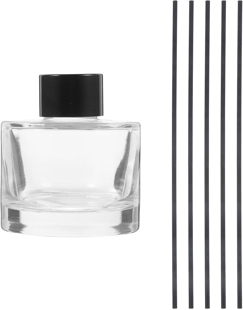 مجموعة زجاجة ناشر العطور DOITOOL 100 مل زجاج قابلة لإعادة التعبئة مع 5 عصي رطان طبيعية لعطر المنزل وتوزيع الزيوت الأساسية - Image 1