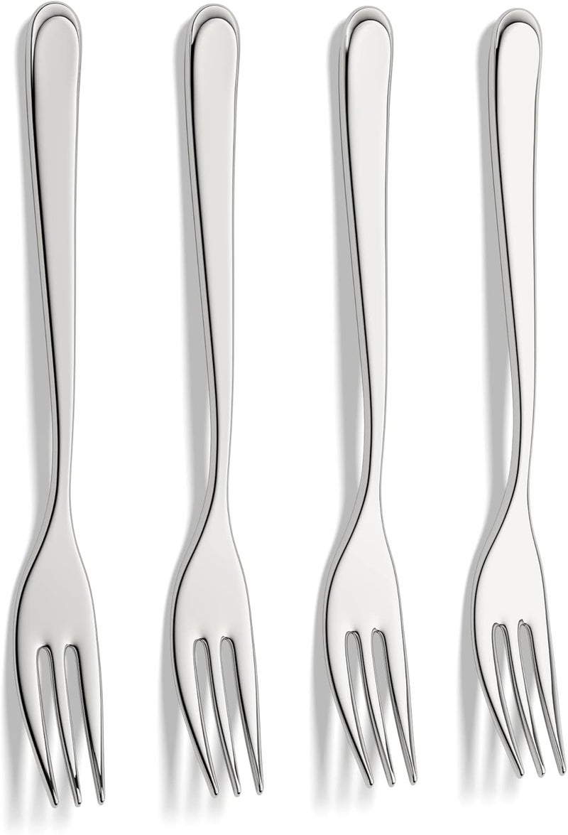 Muncene Dessert Forks Appetizer Forks Sets,18/10 Stainless Steels Cocktail Forks,6-inch,Set of 4,Heavy Duty and Dishwasher Safe - Image 2
