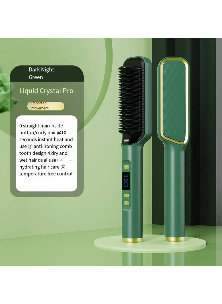 general Mini Ionic Straightening Comb – Travel-Friendly Straightener & Curler for Men/Women, Dual-Use Hair Styling Tool - Image 1