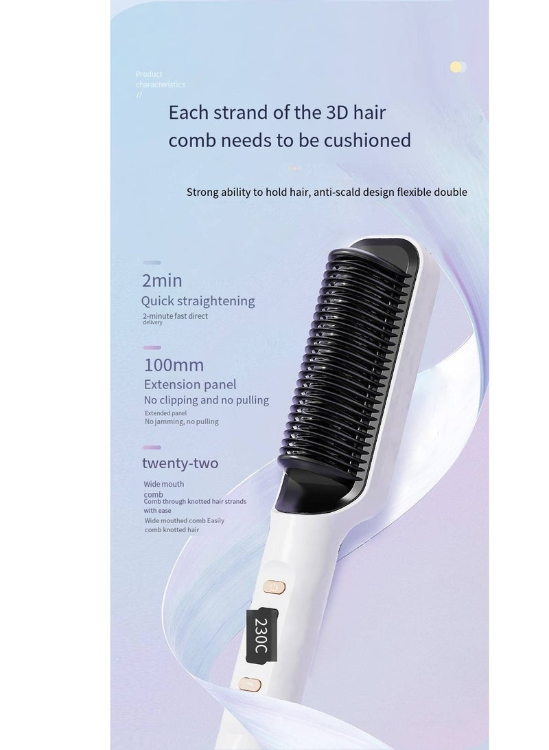 general Mini Ionic Straightening Comb – Travel-Friendly Straightener & Curler for Men/Women, Dual-Use Hair Styling Tool - Image 5