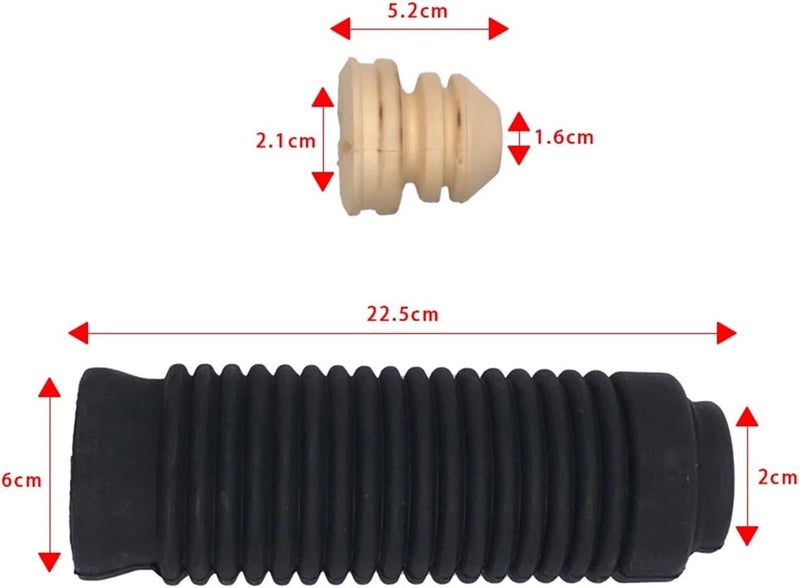 DEMULAX Car Front Shock Absorber Buffer Rubber Boot Set - Image 2