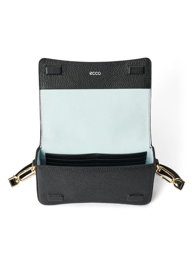 إيكو حقيبة كروس صغيرة للجنسين من إيكو، مصنوعة من الجلد الأسود المحبب، صغيرة الحجم - Image 5