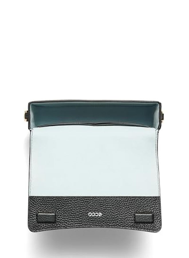 إيكو حقيبة كروس صغيرة للجنسين من إيكو، مصنوعة من الجلد الأسود المحبب، صغيرة الحجم - Image 4