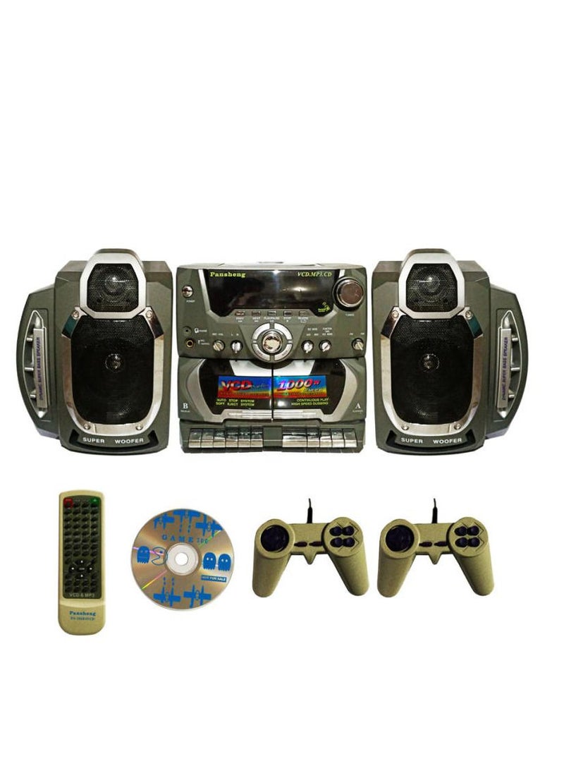 STEREO RADIO DOUBLE CASSETTE RECORDER WITH VCD/CD/CD- R/MP3 PLAYER  VCD / CD / CD-R / MP3