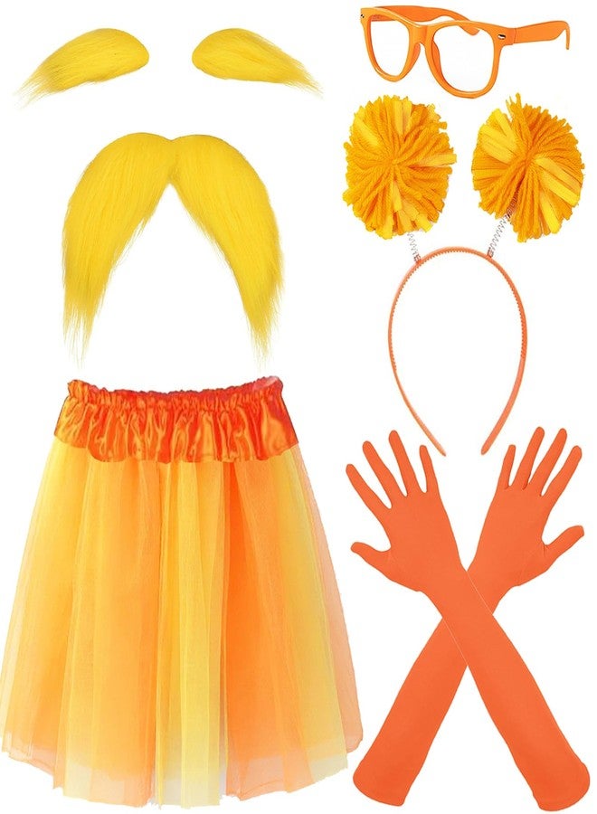 Pextian Orange Little Girls Halloween Costume,Kids Halloween Costumes for Girls 3-8 - Image 1
