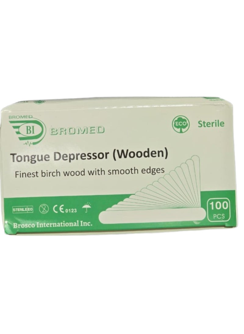 Sterile Wooden Tongue Depressors 100 Pcs