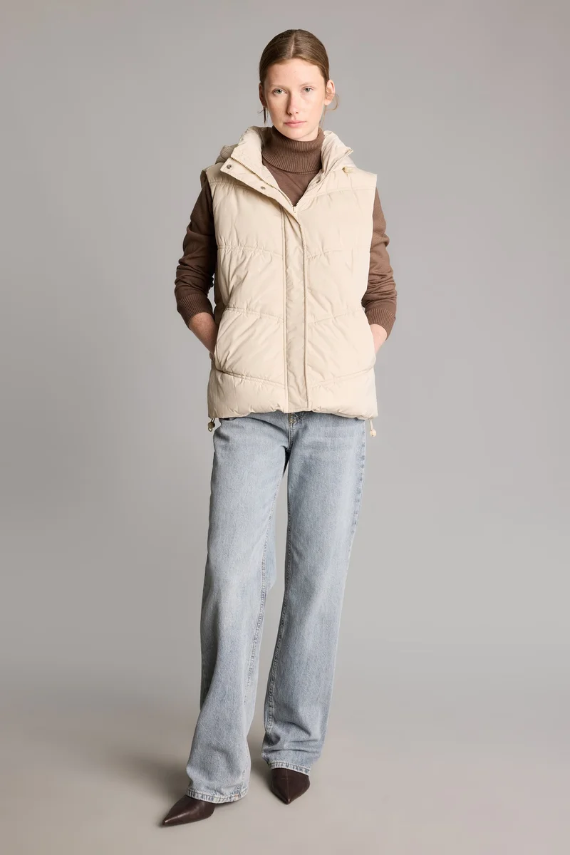 Defacto  Regular Fit Hooded Snap-Button Vest for Women | Best Price UAE