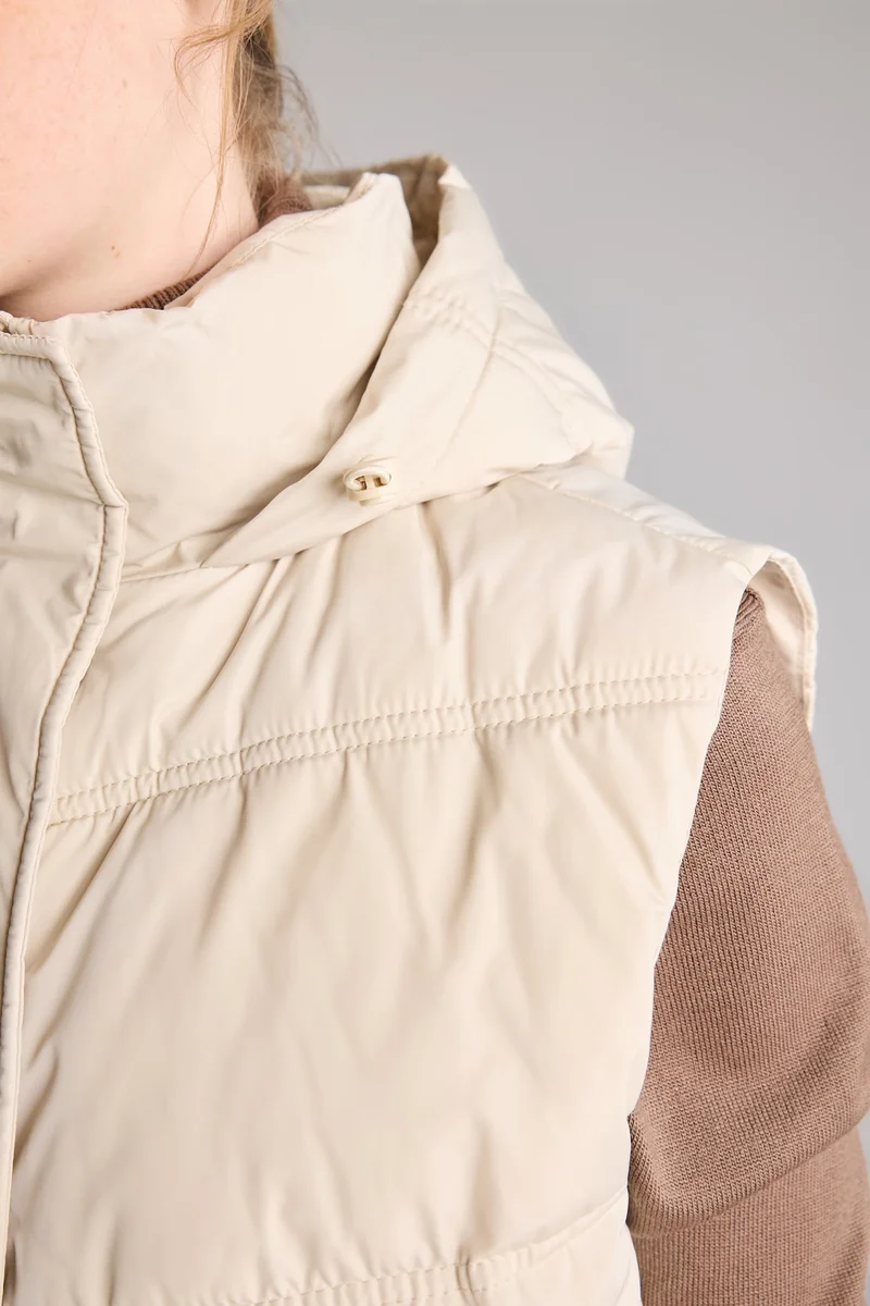 Defacto  Regular Fit Hooded Snap-Button Vest for Women | Best Price UAE