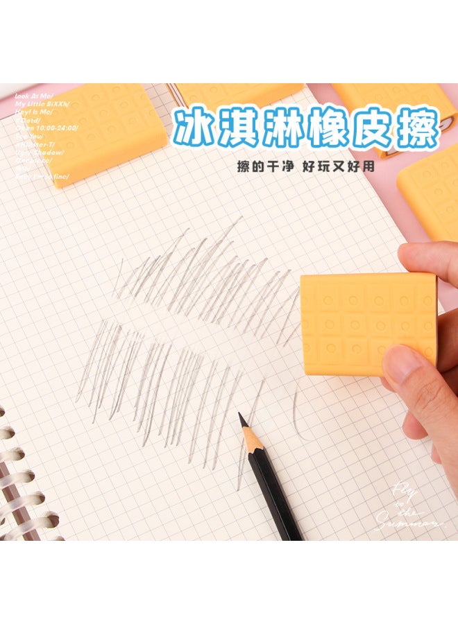 HELPS Creative Scented Ice Cream Eraser Cartoon Fun Student Gift Clean Traceless Stationery Eraser Small Gift - Image 3