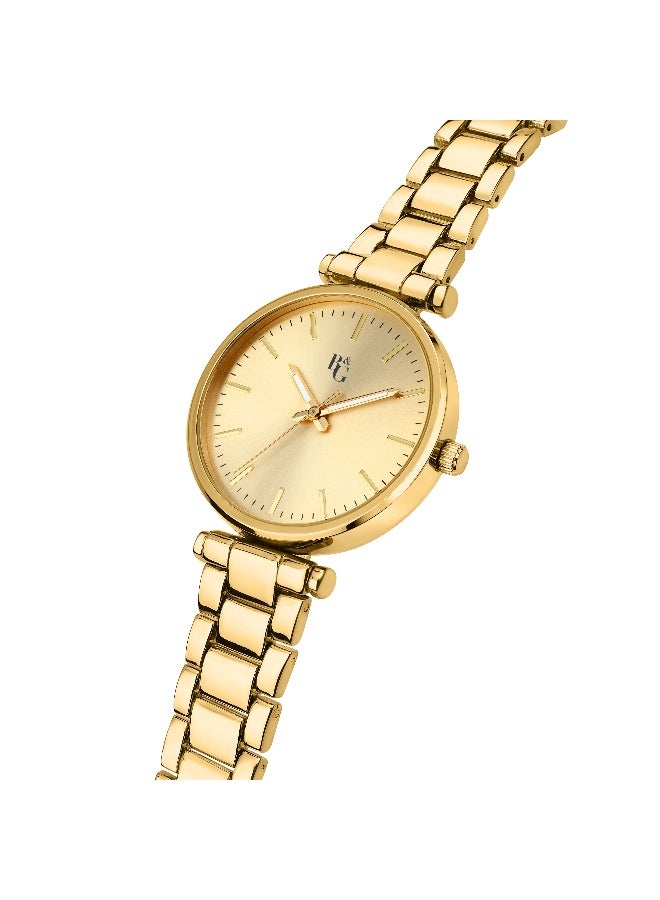 B&G Women's Gold Round Analog Dial with Gold Alloy Band Watch - 35mm - R3853302509 - Image 2