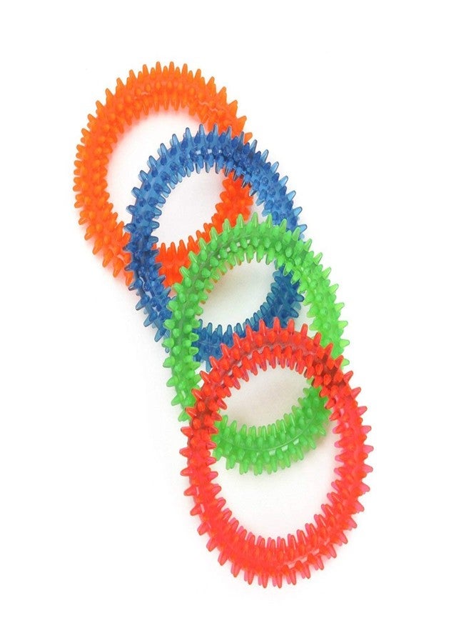 Pups&Pets Rubber Dental Puppy Teething Spike Ring Chew Toy, 6 inches, Colour May Vary - Image 3