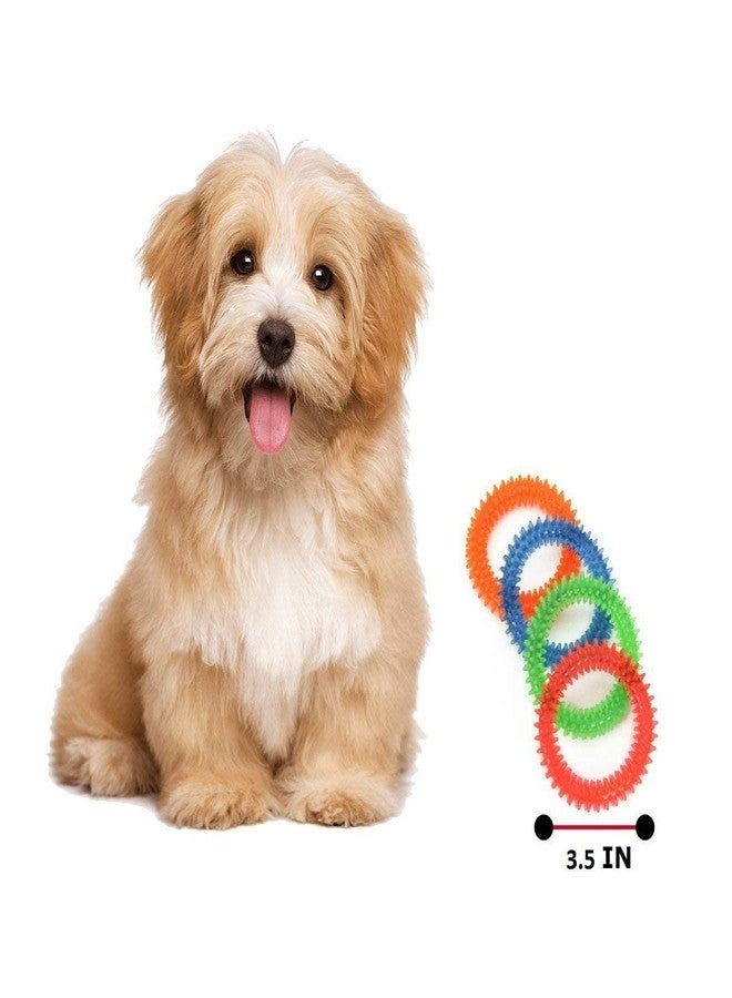 Pups&Pets Rubber Dental Puppy Teething Spike Ring Chew Toy, 6 inches, Colour May Vary - Image 5