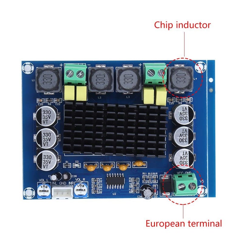 XH M543 Digital Amplifier Module 120Wx2 High Power 2 Channel Class D Audio Board 92x68x16mm - Image 3
