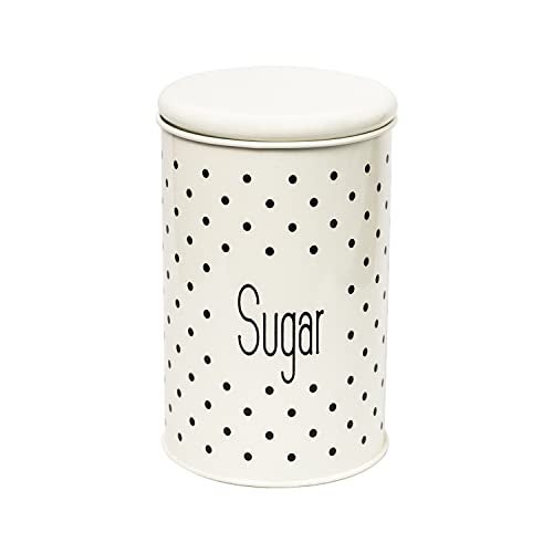 MARKET 99 Glossy Ivory Metal Tea and Sugar Jar Set (1000ml Each) | Leak-Proof Cylindrical Kitchen Storage Containers for Tea, Sugar and Dry Food | Elegant Food Canister Set for Pantry Organization - Image 4