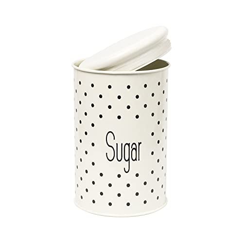 MARKET 99 Glossy Ivory Metal Tea and Sugar Jar Set (1000ml Each) | Leak-Proof Cylindrical Kitchen Storage Containers for Tea, Sugar and Dry Food | Elegant Food Canister Set for Pantry Organization - Image 5