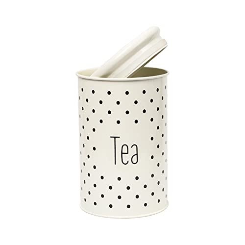 MARKET 99 Glossy Ivory Metal Tea and Sugar Jar Set (1000ml Each) | Leak-Proof Cylindrical Kitchen Storage Containers for Tea, Sugar and Dry Food | Elegant Food Canister Set for Pantry Organization - Image 3