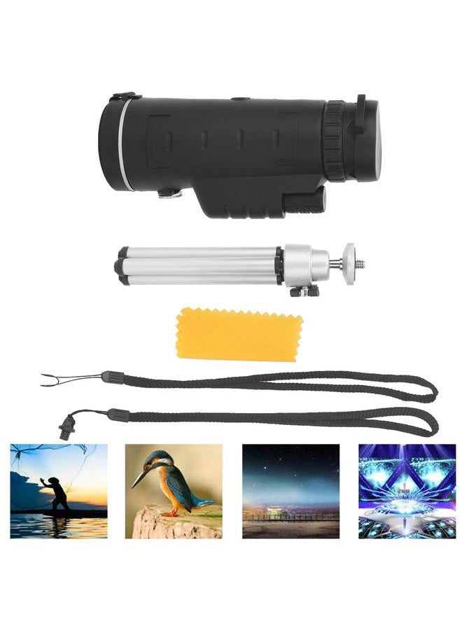Thoraya 40x60 Monocular Single Tube Telescope High Power HD Glimmer Broadband Green Film Large Eyepiece with Bracket  - Image 4